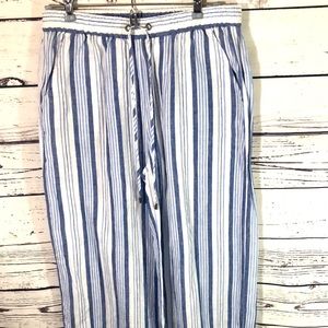 ❎SOLD❎Michael Kors 100% Linen Striped Palazzo Pant